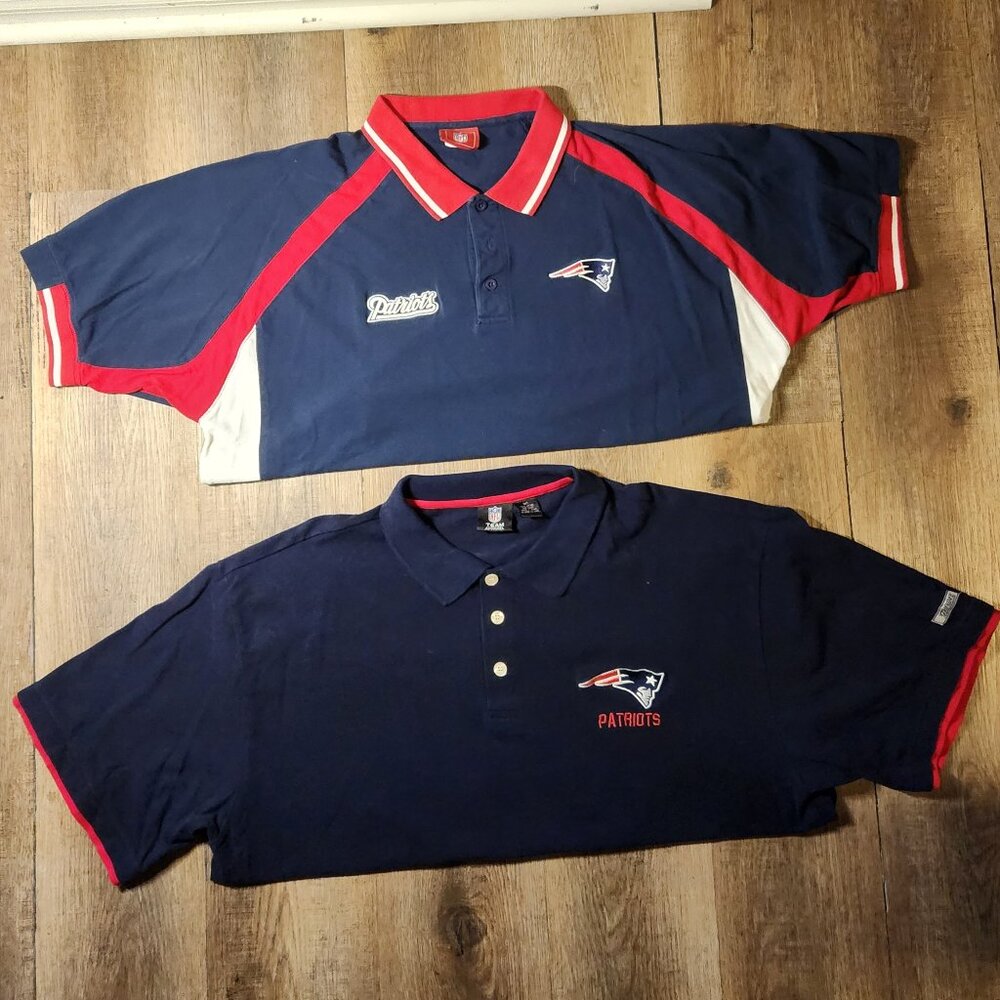 🏈NFL BUNDLE!🏆New England Patriots Team Apparel Vtg. Polo Shirts B&T-2XL/3XT